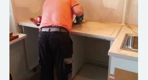 Сборка кухонного гарнитура. Шувое